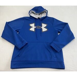 Under Armour Mens Royal Blue Hoodie Storm Pullover Sweatshirt Athletic Logo Sz S